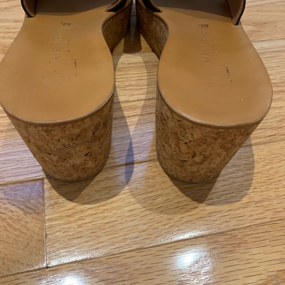 K. Jacques Kirielle black wedge sandals sz 39 euc - Picture 4 of 5